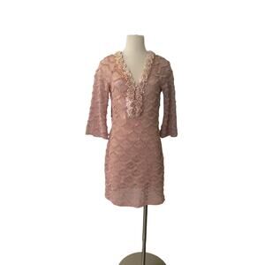 Jeff Gallano‎ Flower Neckline A Line Dress Size 2